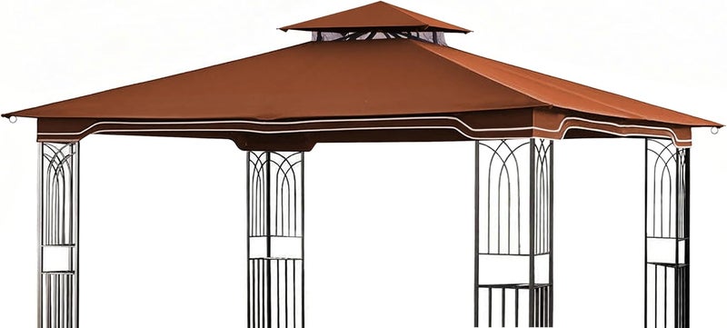SCOCANOPY Replacement Gazebo Canopy for 10 x 12 Regency II Patio Gazebo Model L-GZ798PST,A101004104,A101004105,(Rust Red) - Image 1